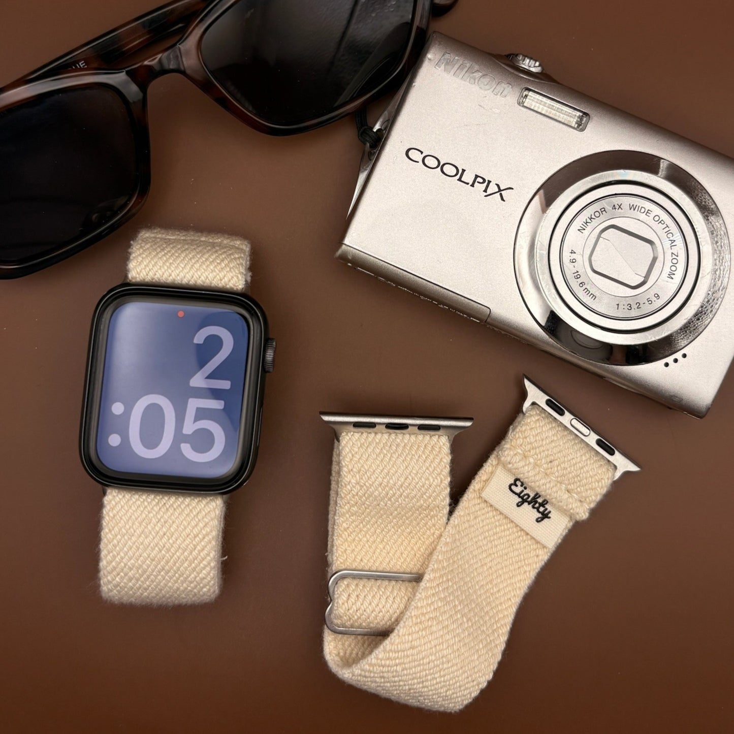 Undyed Organic Cotton Apple Watch Band