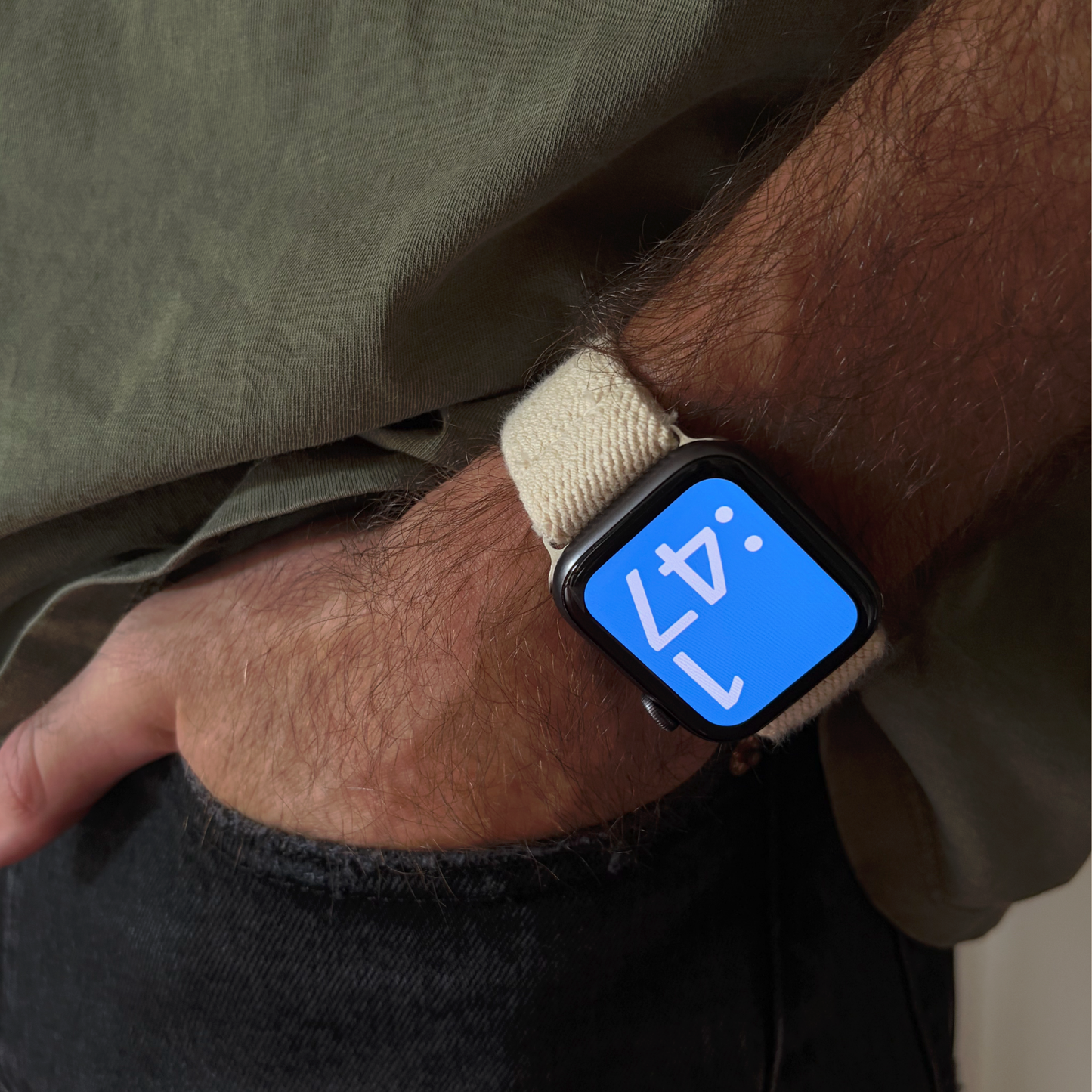 Undyed Organic Cotton Apple Watch Band